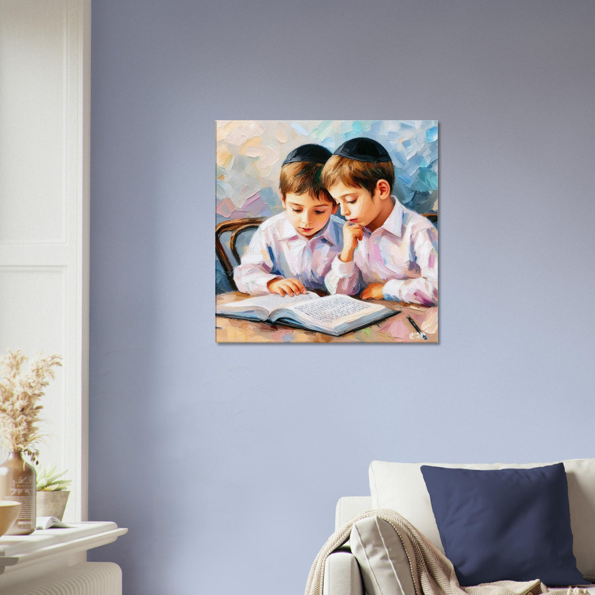 Sweet Torah canvas print - torah learning painting by Abish, view 6