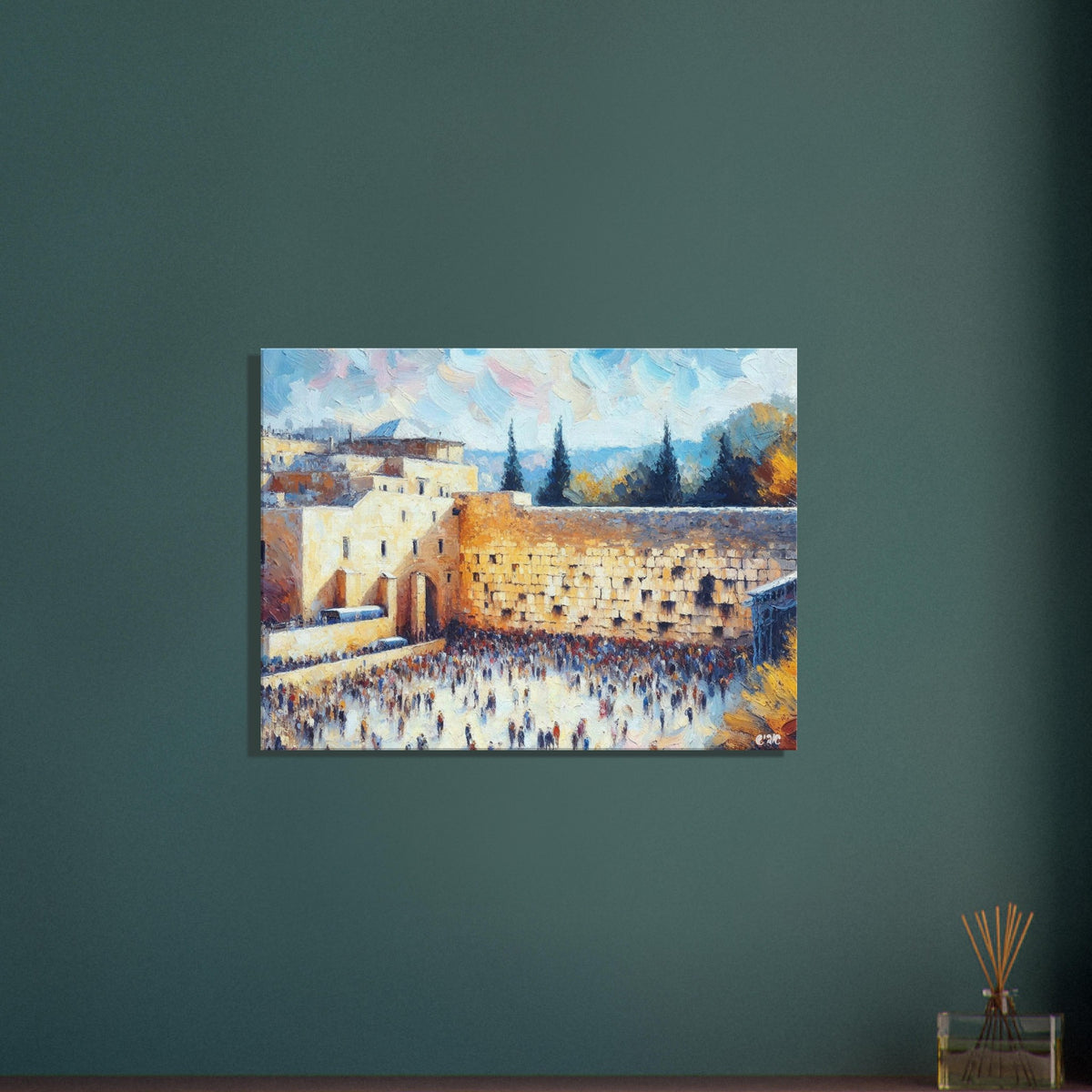 Kotel III canvas print - western wall jerusalem painting by Abish, view 8