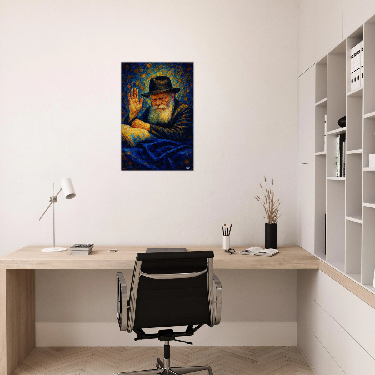 Lubavitcher Rebbe canvas print - chabad rabbi portrait by Abish, view 3