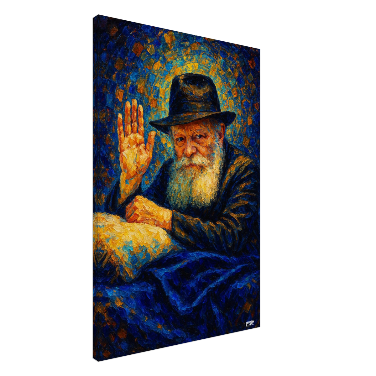 Lubavitcher Rebbe canvas print - chabad rabbi portrait by Abish, view 2
