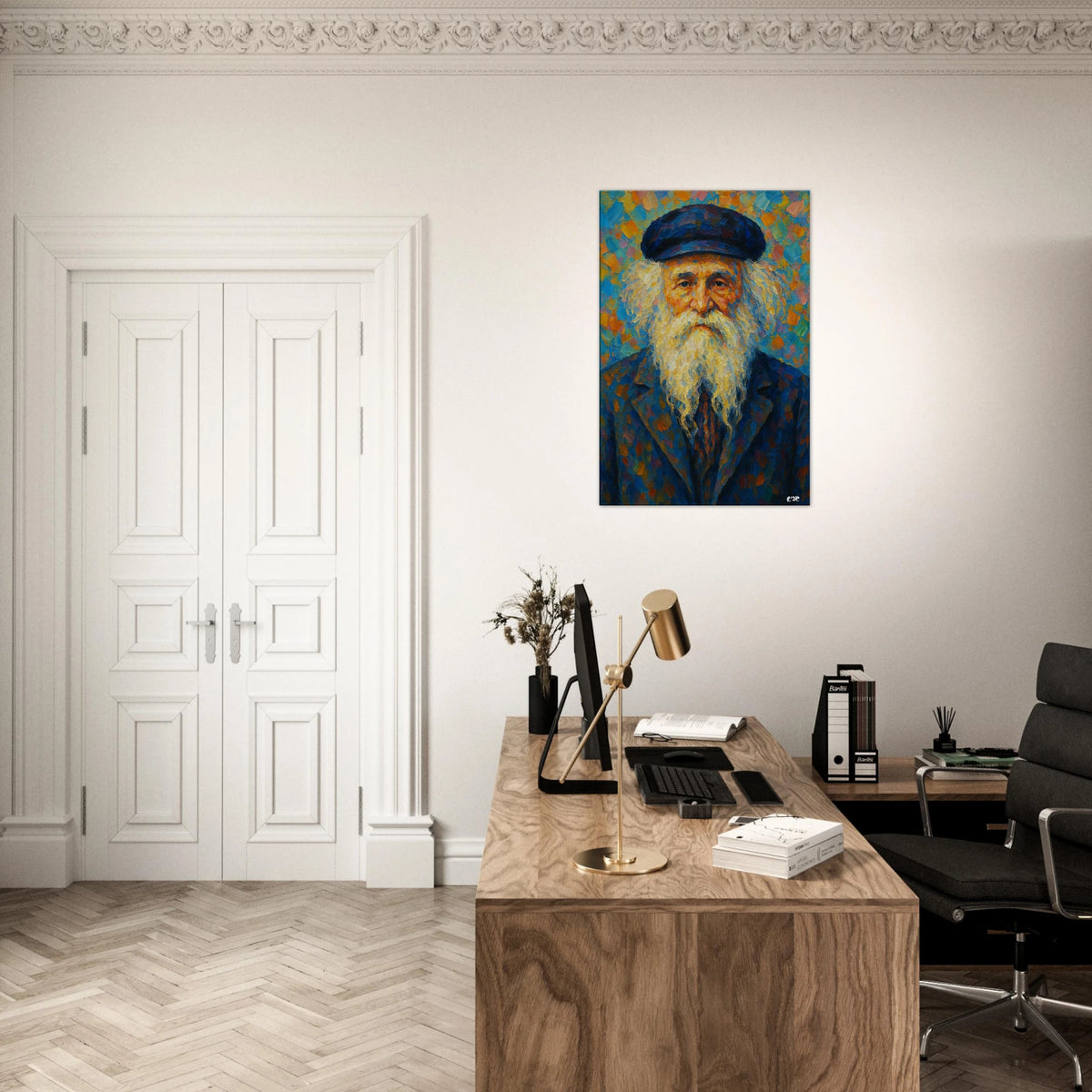 The Rogatchover - gedolim rabbi portrait, canvas print by Abish