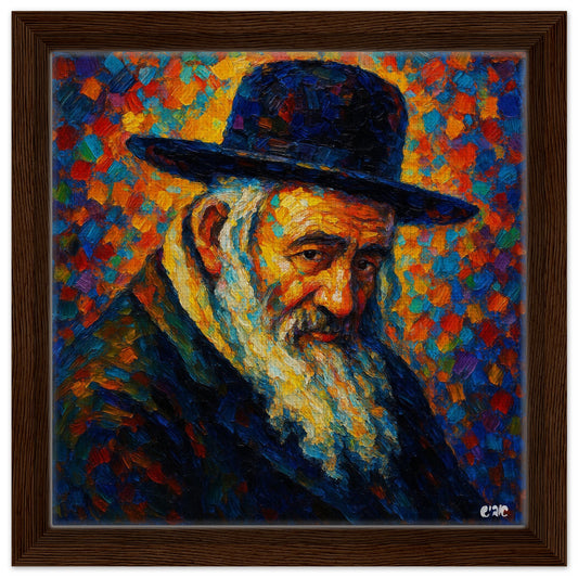 Reb Shayale - kerestir rabbi portrait, framed canvas print by Abish
