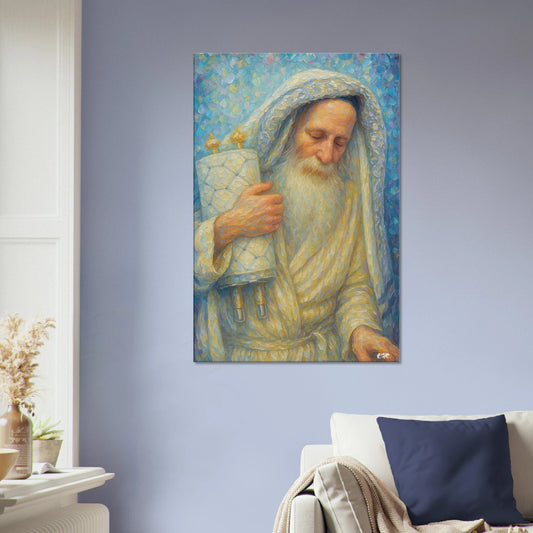 Rav Itche Meir Morgenstern - gedolim rabbi portrait, canvas print by Abish