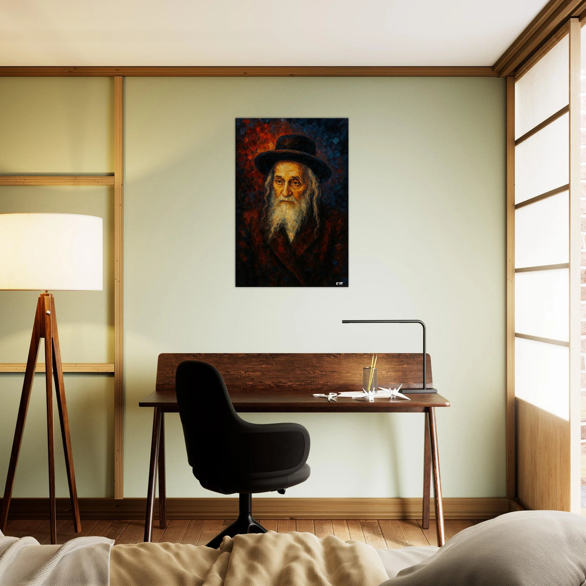 Rav Yoel of Satmar - satmar rebbe portrait, canvas print by Abish