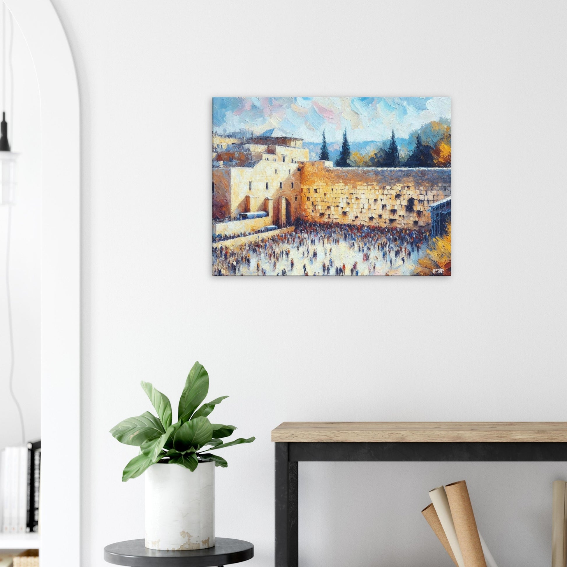 Kotel III canvas print - western wall jerusalem painting by Abish, view 2