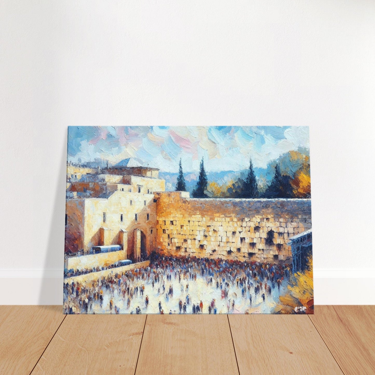 Kotel III - western wall jerusalem painting, canvas print by Abish