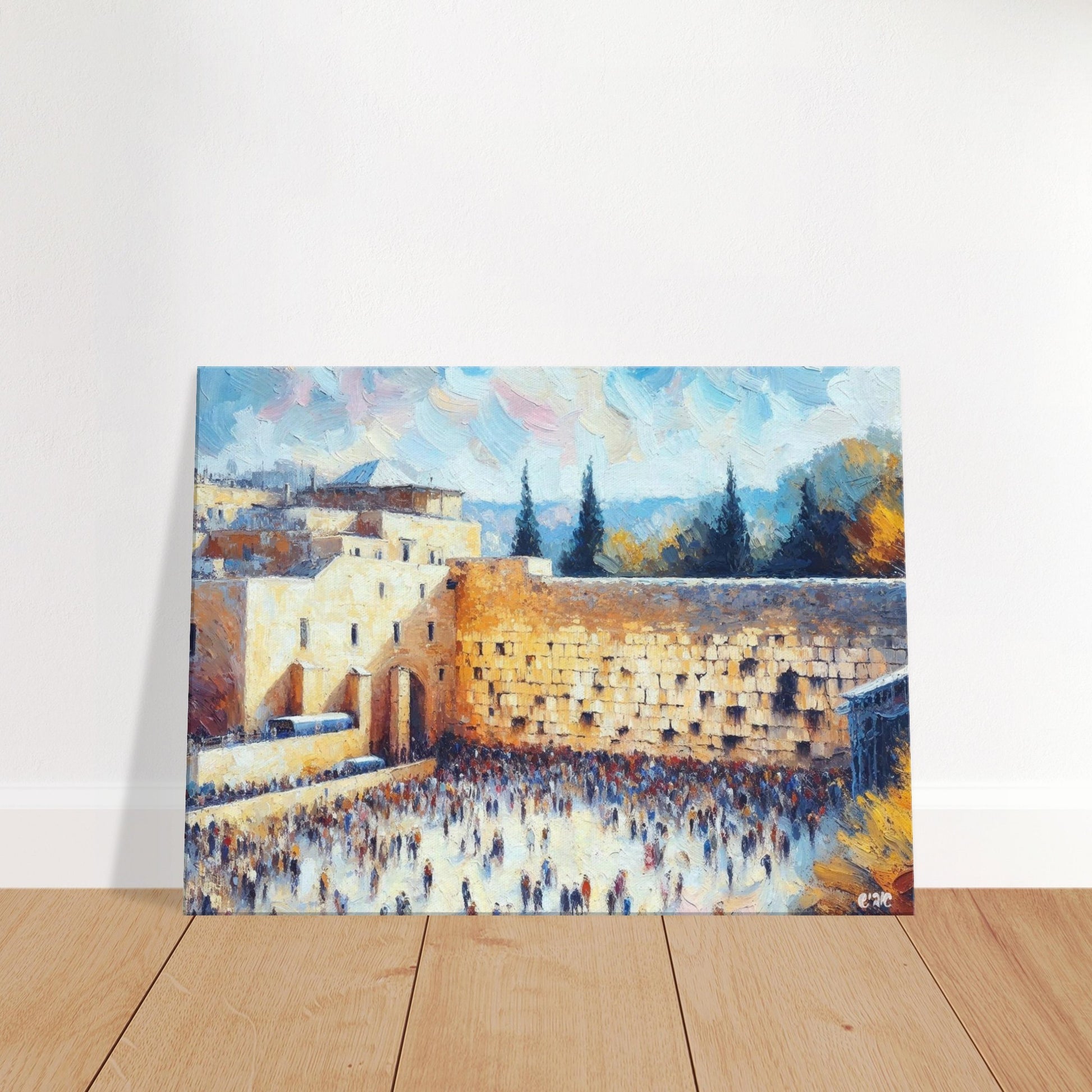 Kotel III - western wall jerusalem painting, canvas print by Abish