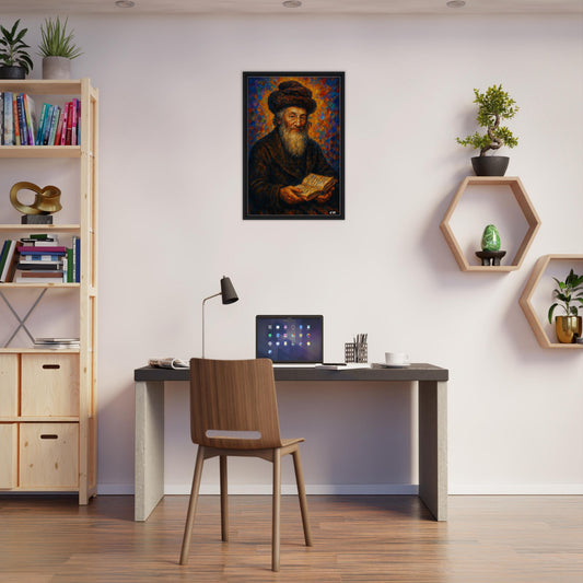 Chassam Sofer - gedolim rabbi portrait, framed canvas print by Abish